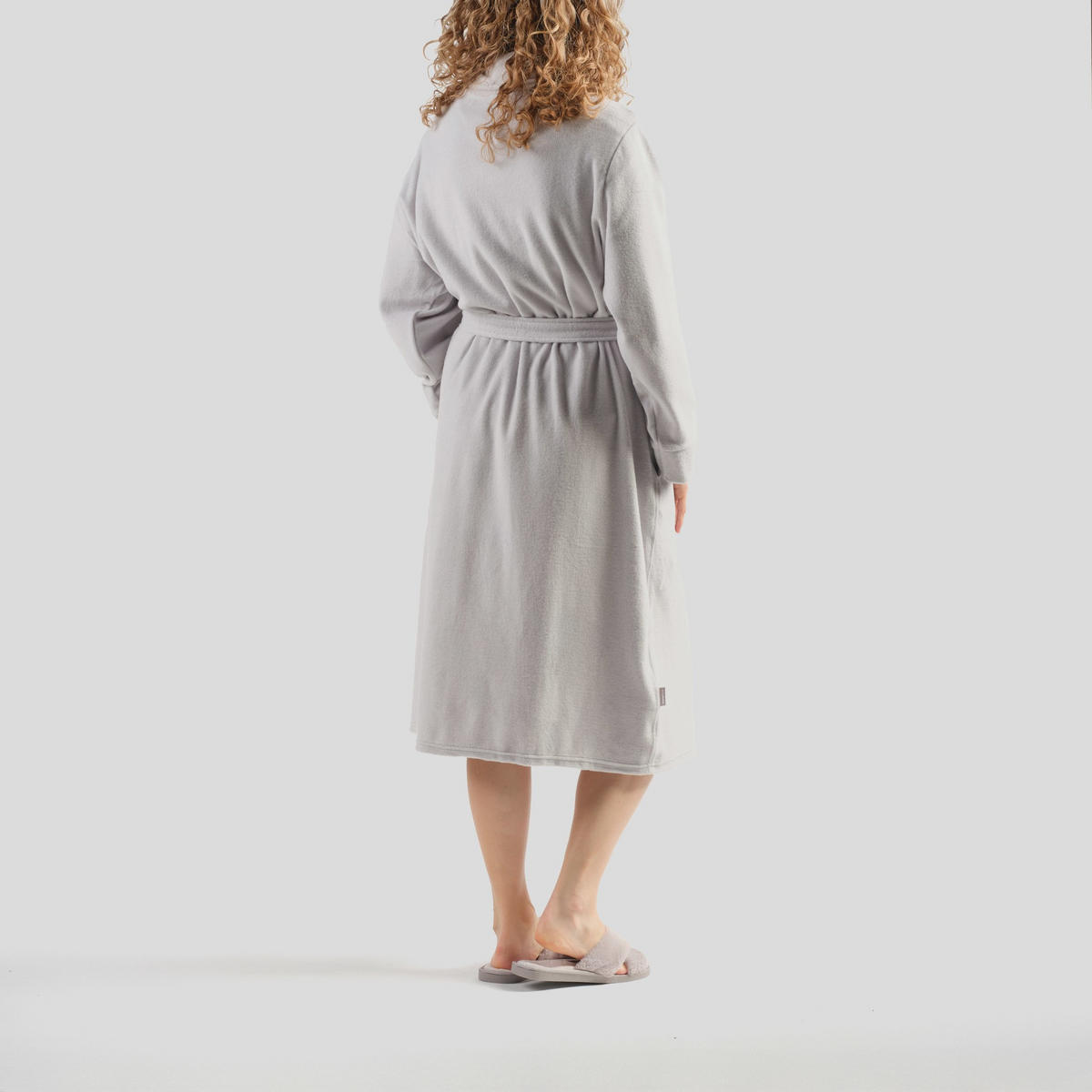 BADEMANTEL MIT BAUMWOLLE Polina - Hellgrau, Textil (Einheitsgrößenull) - home&you