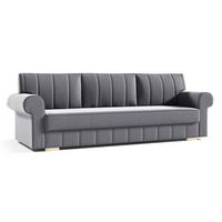 SOFA Grafit INES Mit Steppungen - Graphitfarben, Textil (237/90/85cm) - Sepro Meble