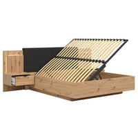 BOXSPRING POSTEL 160/200 Mao Dubové dřevo - hnědá, kompozitní dřevo (160/200cm) - Petits-meubles