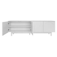 TV-ELEMENT 175/38/56 cm Weiß mit verstellbare Einlegeplatten - Weiß, Holz (175/56/38cm) - Oxeza