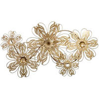 WANDDEKO-OBJEKT aus Metall, 92x50x7cm - Goldfarben, Metall (92.1/7/50.2cm) - Wanderlust