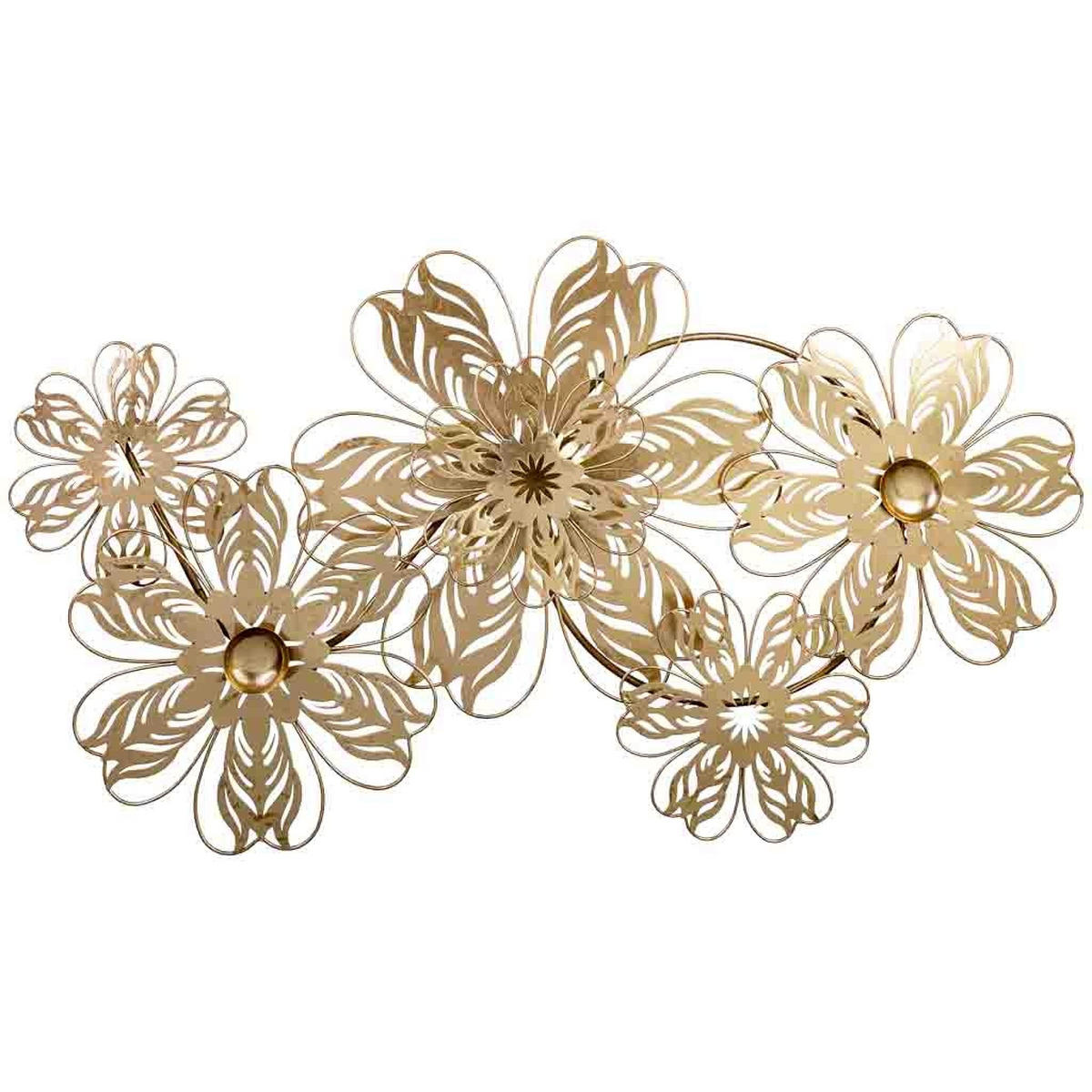 WANDDEKO-OBJEKT aus Metall, 92x50x7cm - Goldfarben, Metall (92.1/7/50.2cm) - Wanderlust