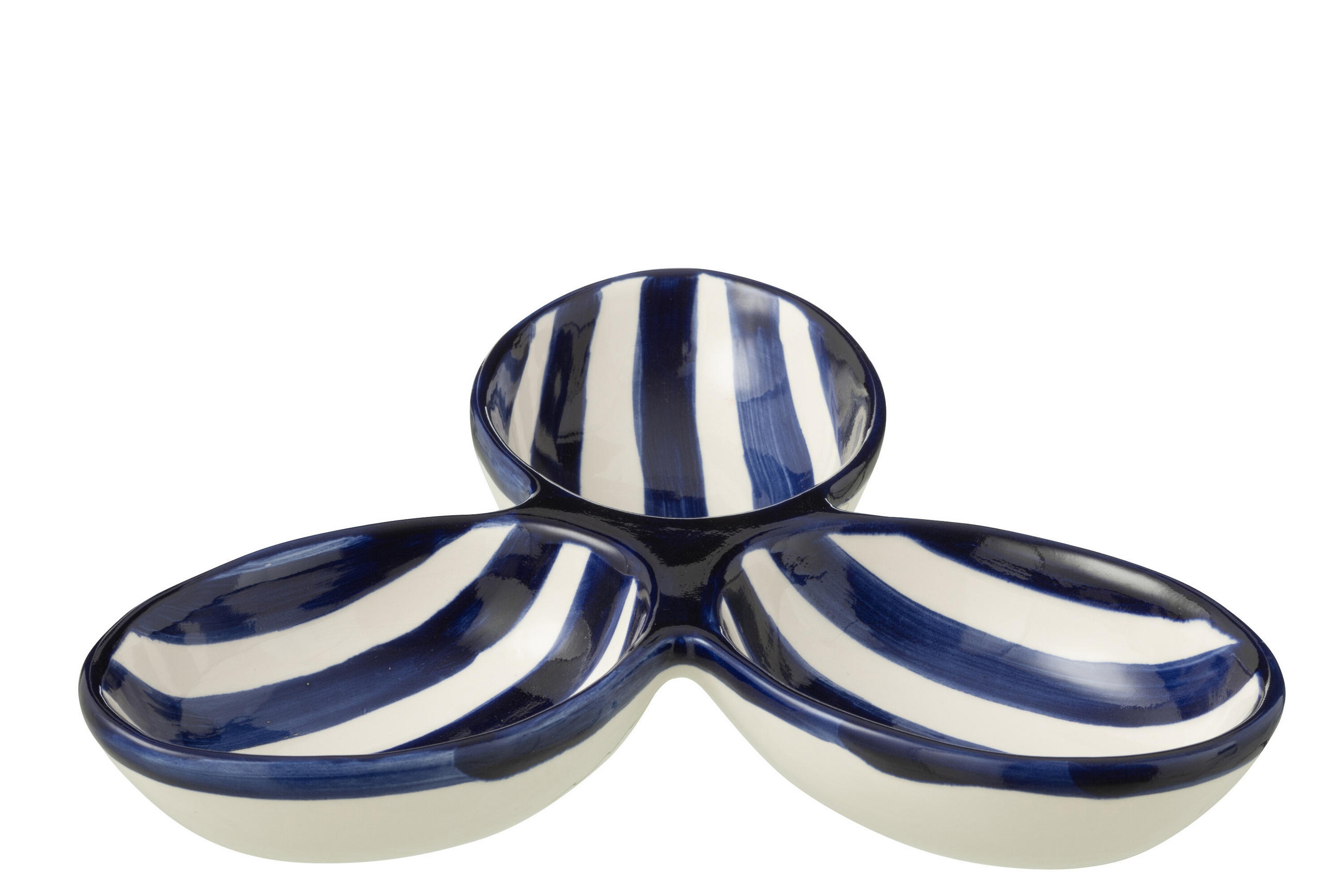APERO-TELLER GRANADA STRIPES - Töpferei - Blau - Multicolor, Keramik (24cm) - J-Line