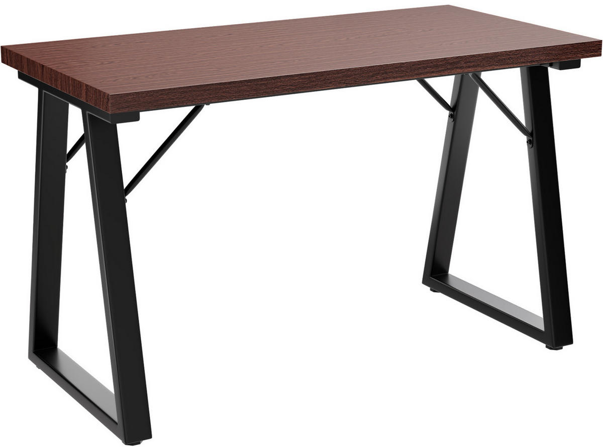 ESSTISCH in Holz, Metall 120/60/75cm - Walnussfarben/Schwarz, Holzwerkstoff (60/120/75cm) - HOMAVO