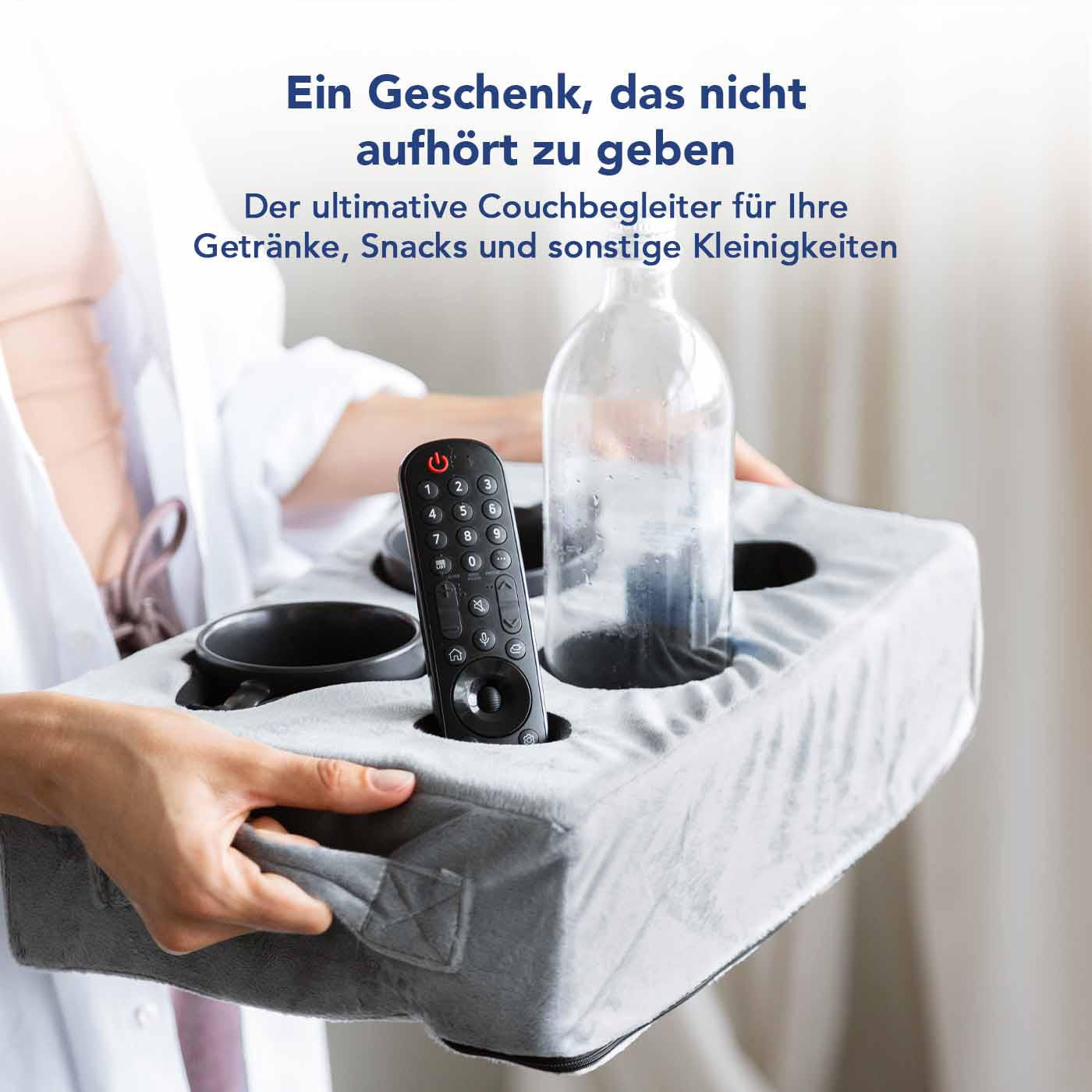 TASSENKISSEN - Grau, Textil (40/25cm) - KomfortKissen