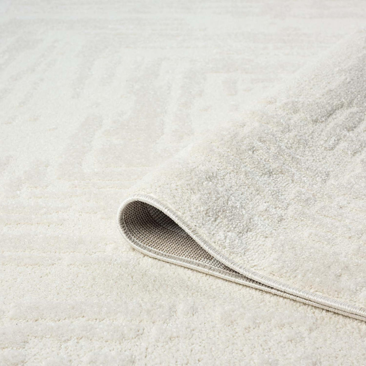 KURZFLOR-TEPPICH Flair 171 Creme 120x170 cm - Creme, Textil (120/170cm) - carpet city