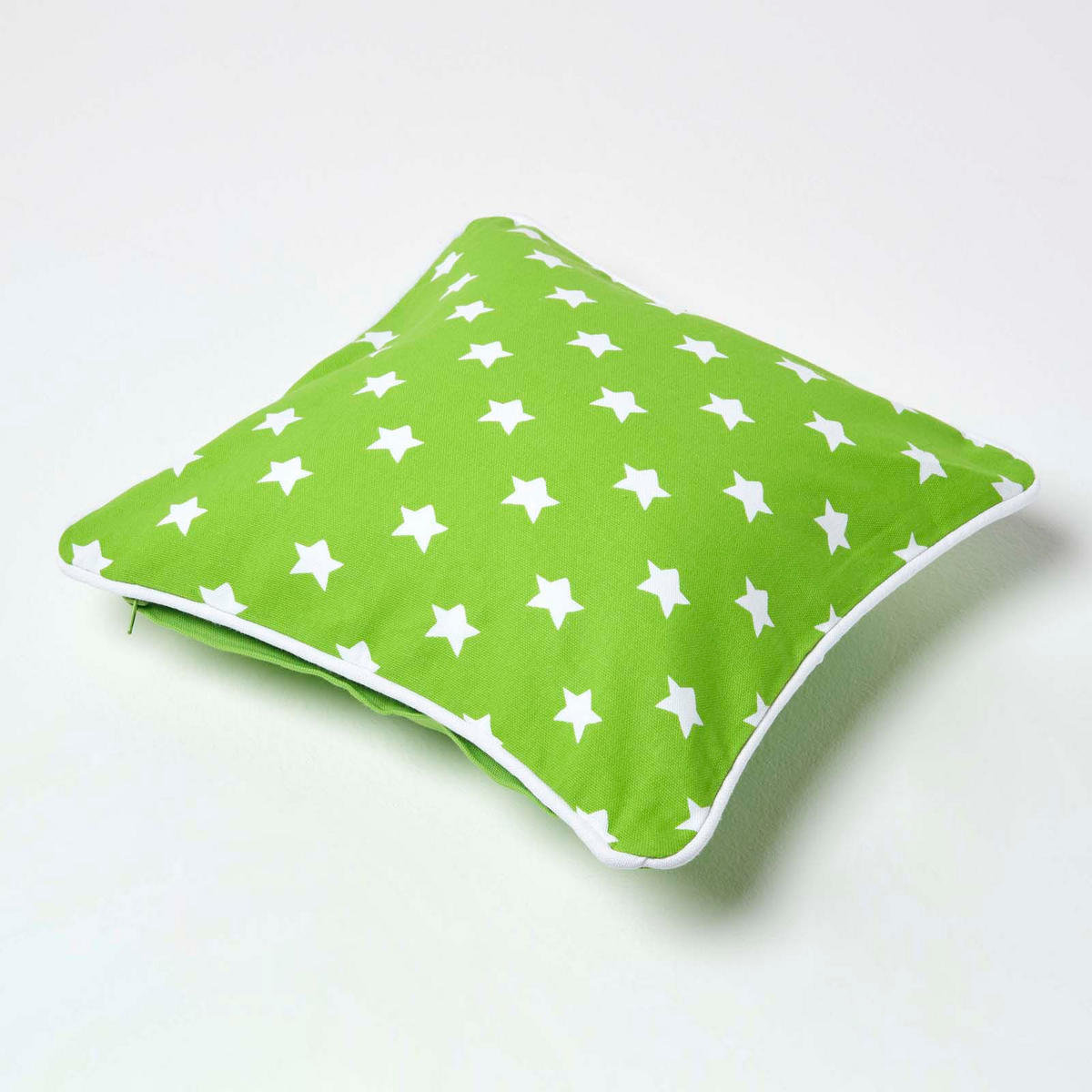 KISSENHÜLLE Sterne 30/30 cm, 100% Baumwolle - Grün, Textil (30/30cm) - Homescapes
