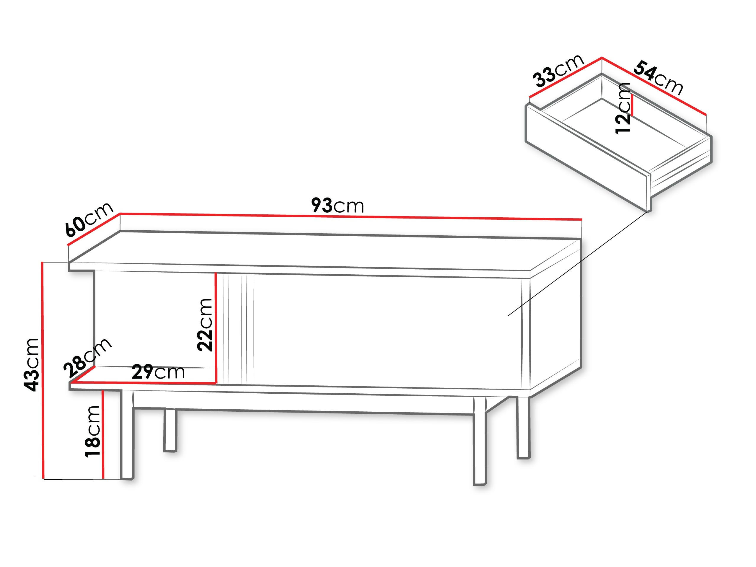 COUCHTISCH Alsy AL12 - Eichefarben/Anthrazit, Holzwerkstoff/Kunststoff (60/93/43cm) - MIRJAN24