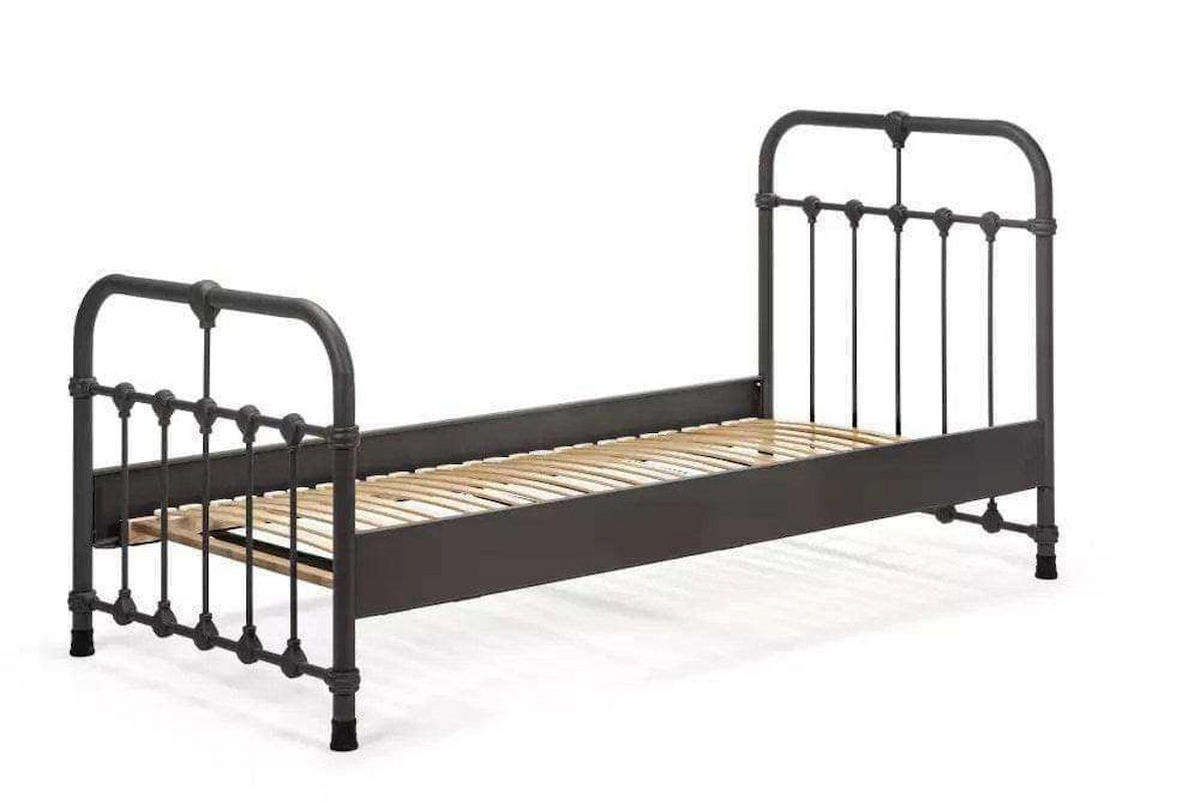 METALLBETT Erma 90x200 cm / anthrazit - Anthrazit, Metall (90/200cm) - BED BOX