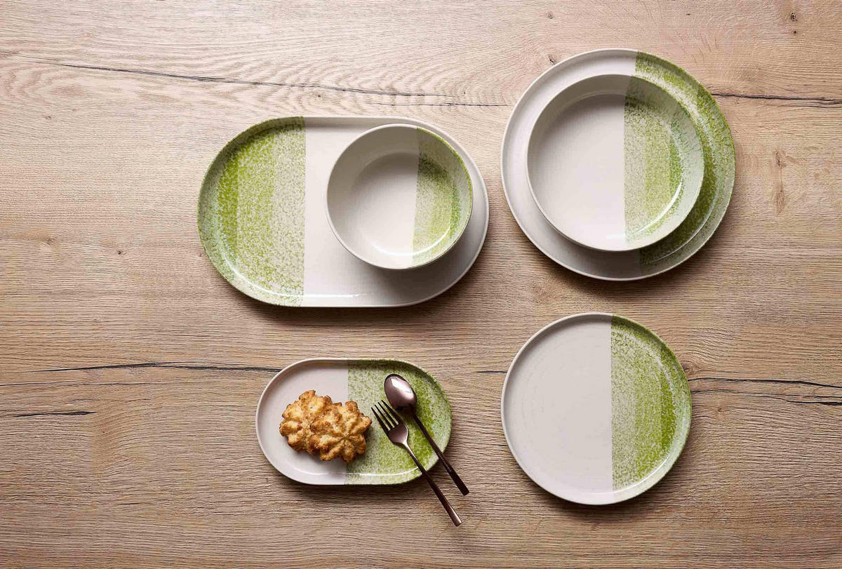 FRÜHSTÜCKSTELLER Trio Grün ø 19,5 cm 6er Set - Grün, Keramik (19.5cm) - Ritzenhoff Breker