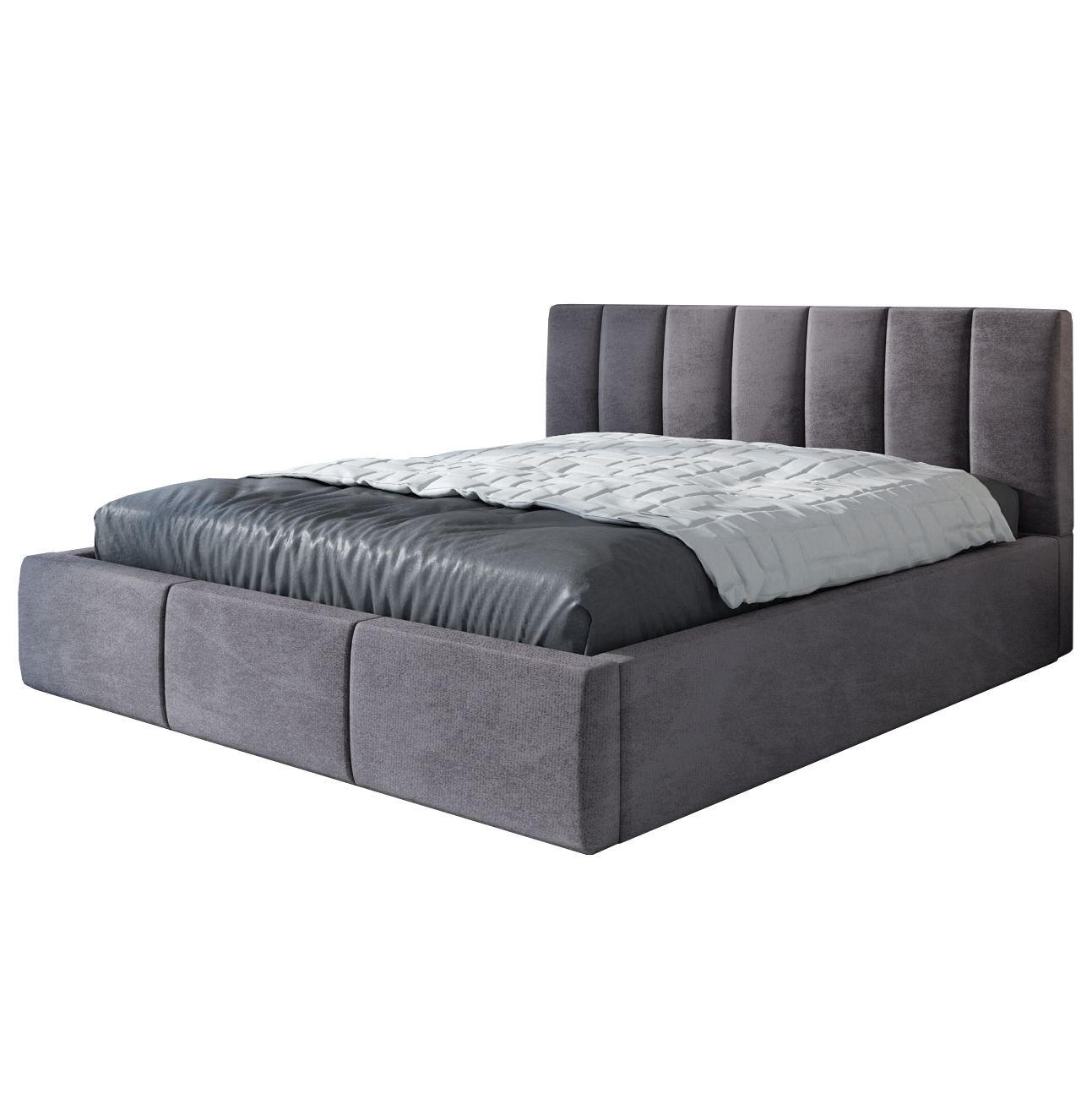 POLSTERBETT IGI 160x200 Grau - Grau, Textil (160/200cm) - A&J MöbelLand