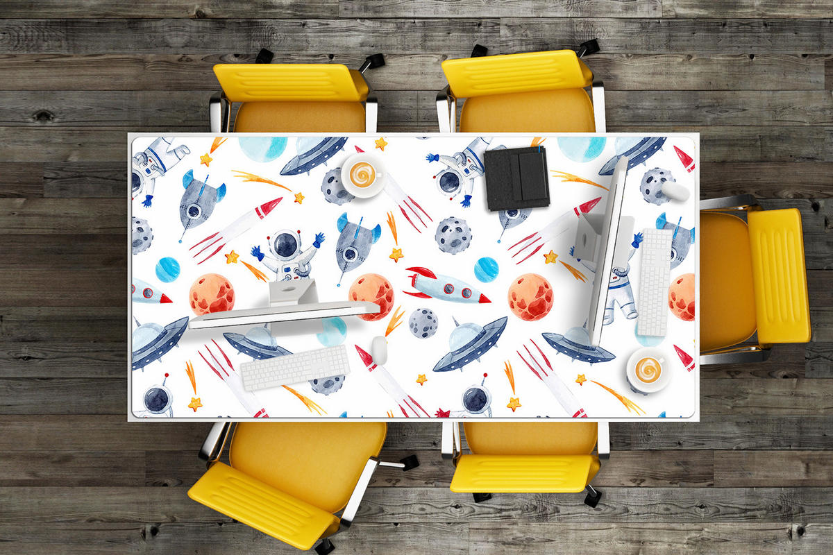 SCHREIBTISCHUNTERLAGE 90x45 cm Mehrfarbig - Multicolor, Kunststoff (1.6/90/45cm) - ArtPrintCave