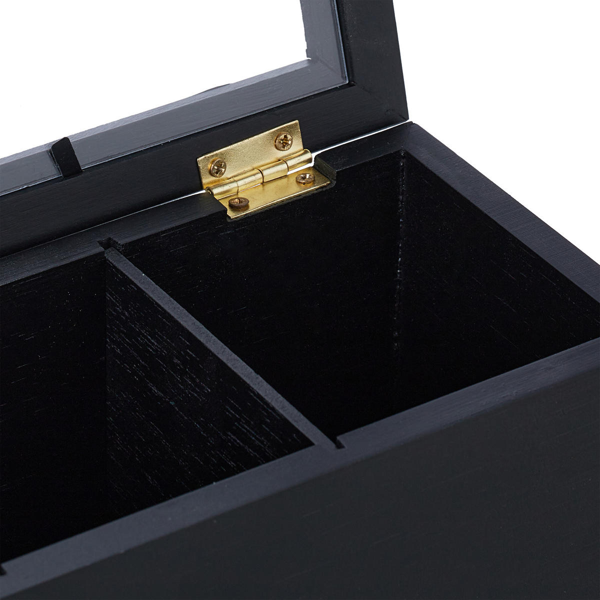 TEEBOX - Schwarz, Holz/Kunststoff (43.5/9/9cm) - Relaxdays