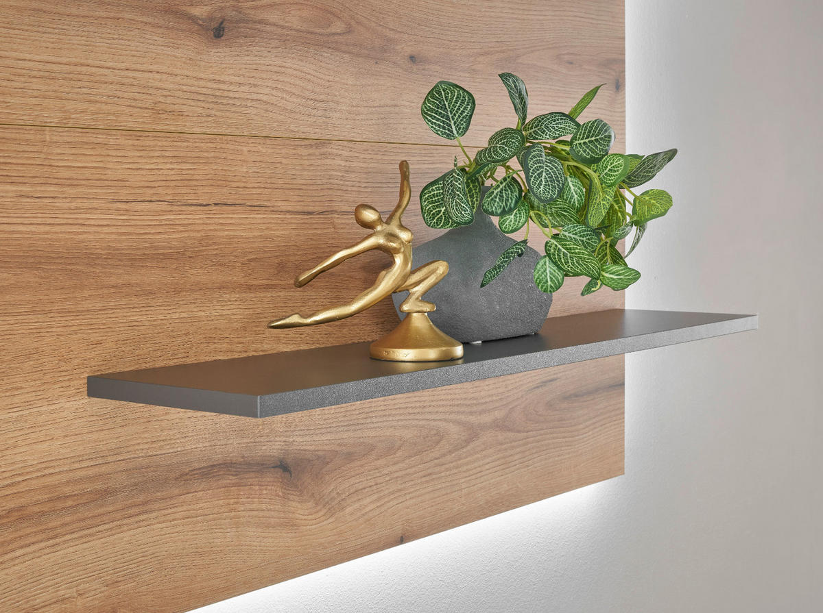 WANDREGAL Eiche Evoke, grau, Wandpaneel 155 x 80 cm - Naturfarben, Holzwerkstoff (155/80/20cm) - Furn.Design