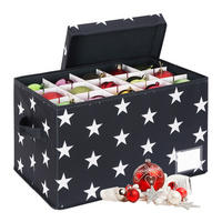 CUTIE Gri pentru globuri de Crăciun 30 buc - antracit, carton ondulat/material plastic (42.5/26.5/26cm) - Relaxdays