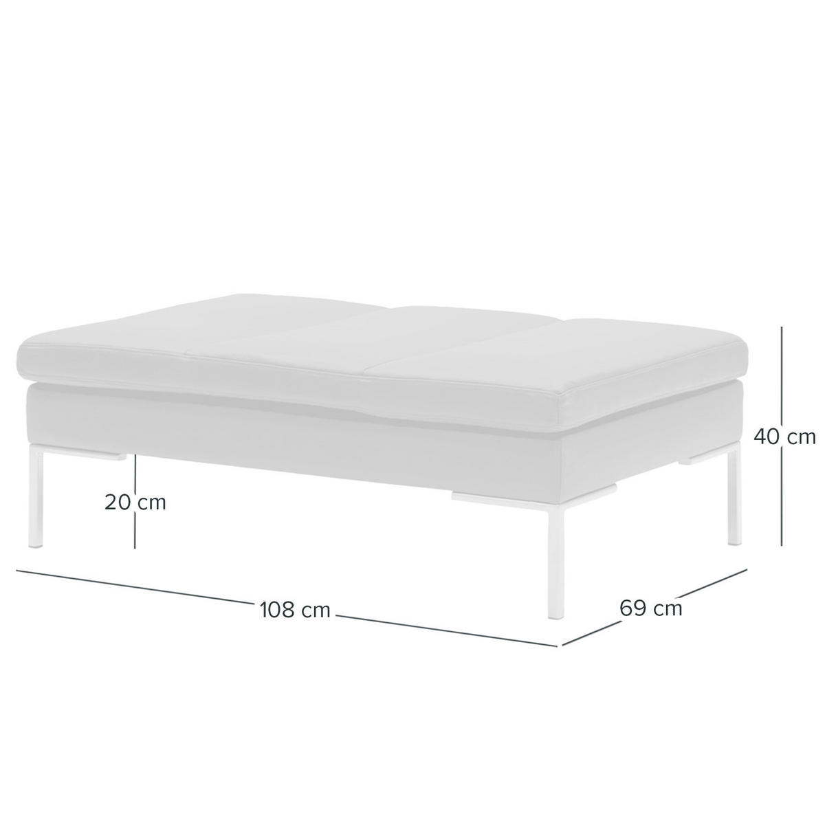 POLSTERHOCKER - Chromfarben/Grün, Textil/Metall (108/41/69cm) - home24