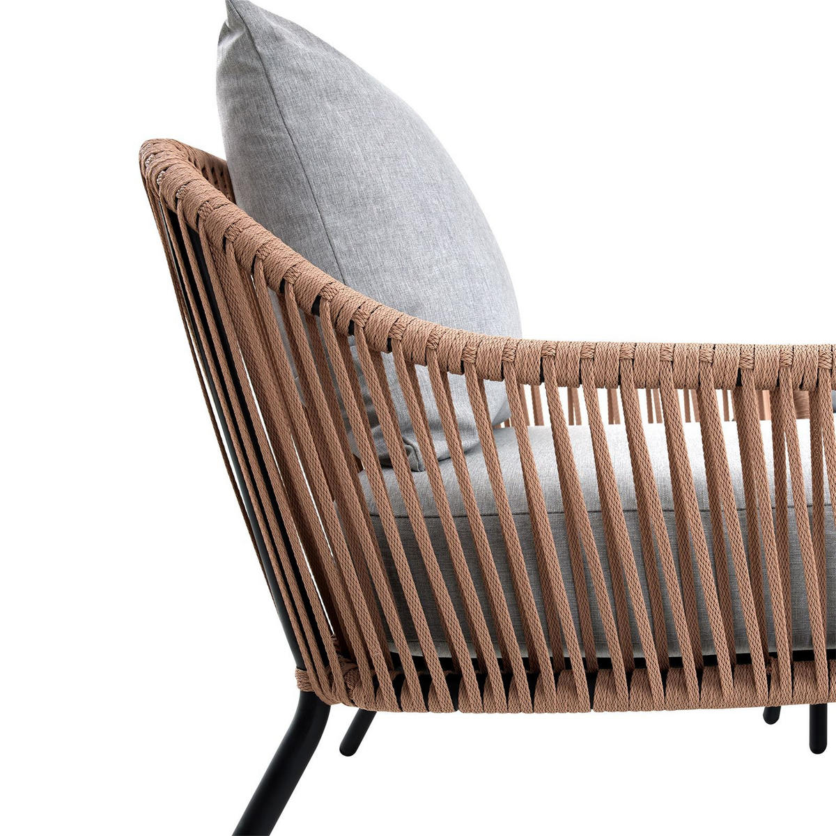 GARTENMÖBEL-SET BENGAL - Braun, Metall - CARO-Möbel