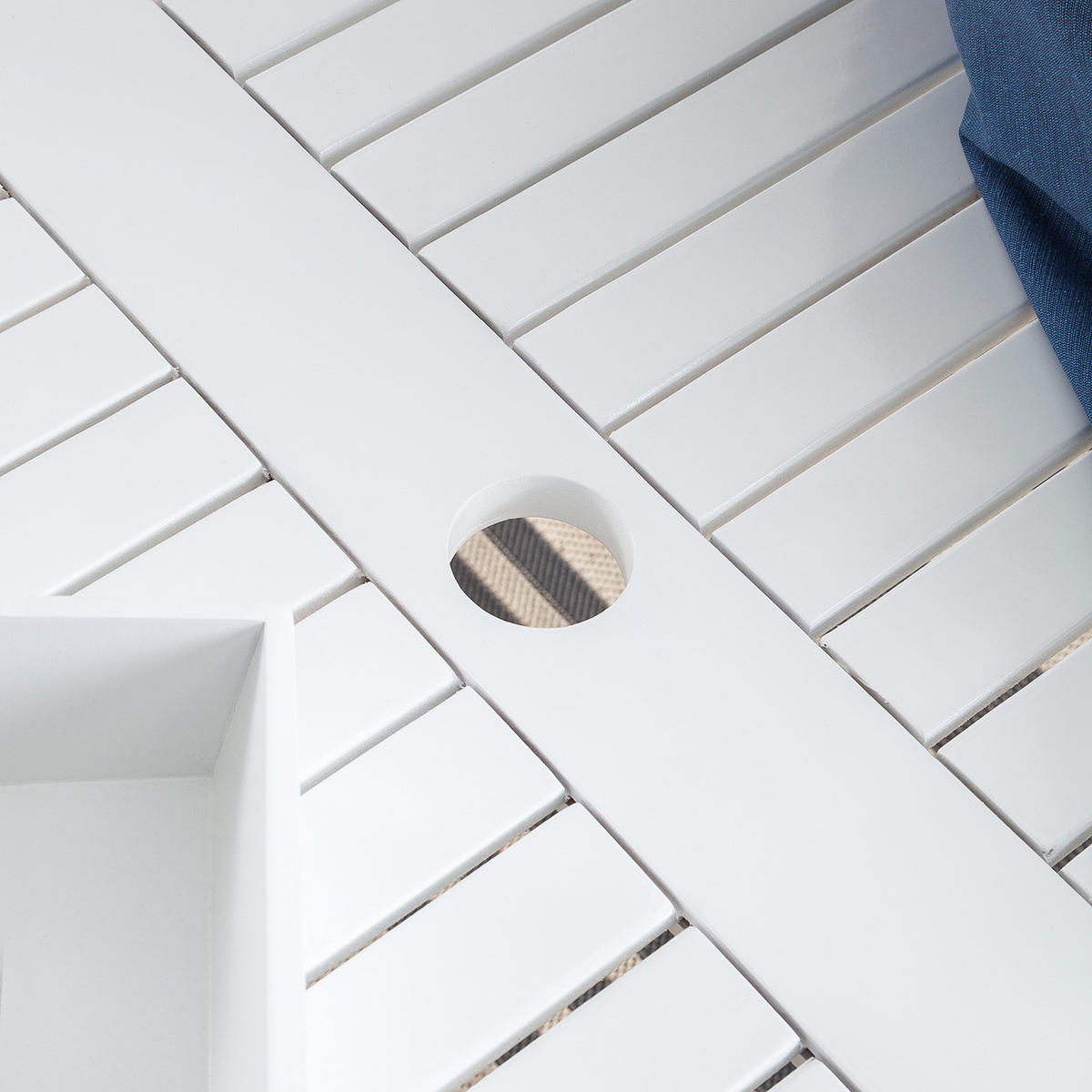 ESSGRUPPE - 4-teilig - Akazie massiv - Weiß - Weiß, Holz - home24