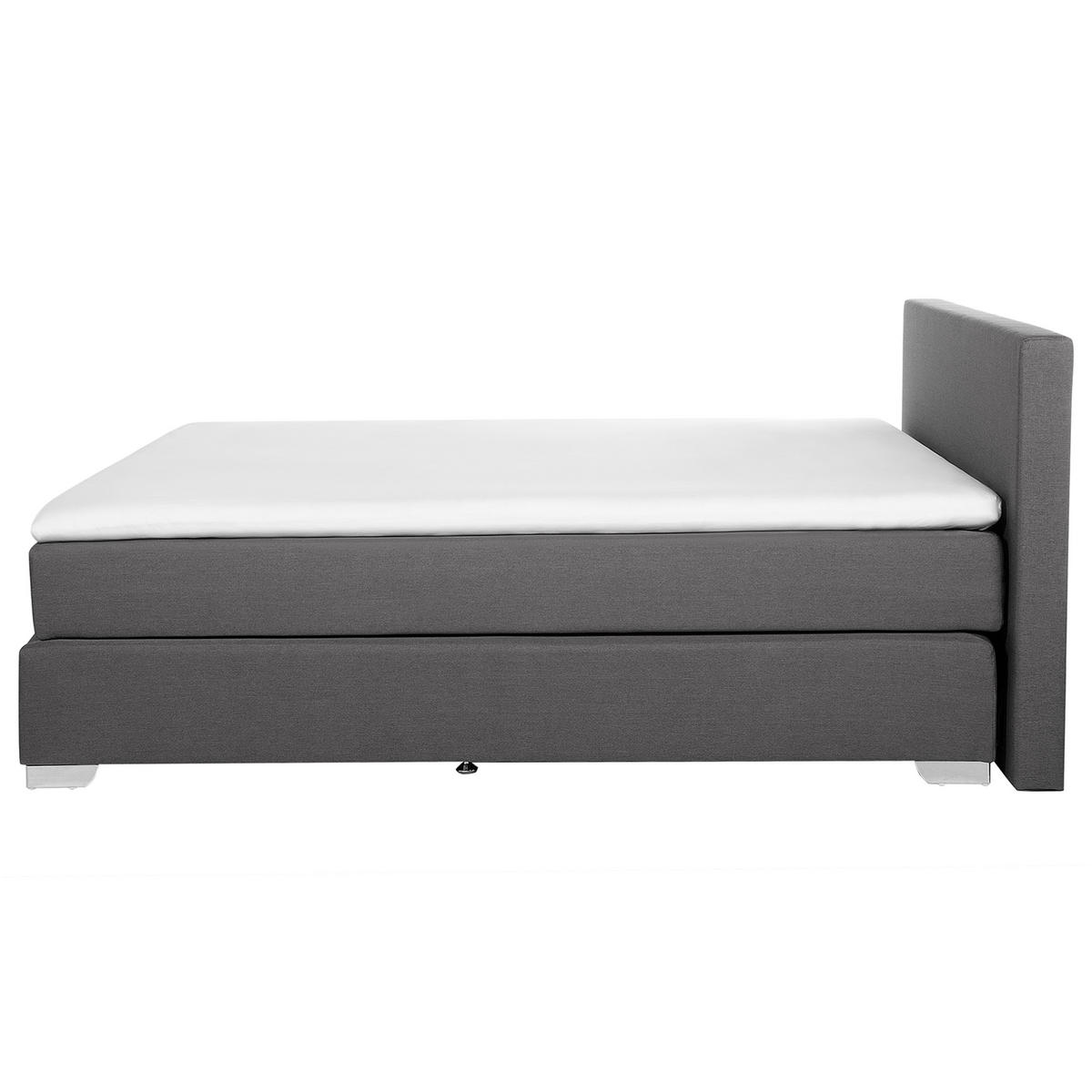 BOXSPRINGBETT 180/200cm Dunkelgrau President - Dunkelgrau, Textil (180/200cm) - Beliani