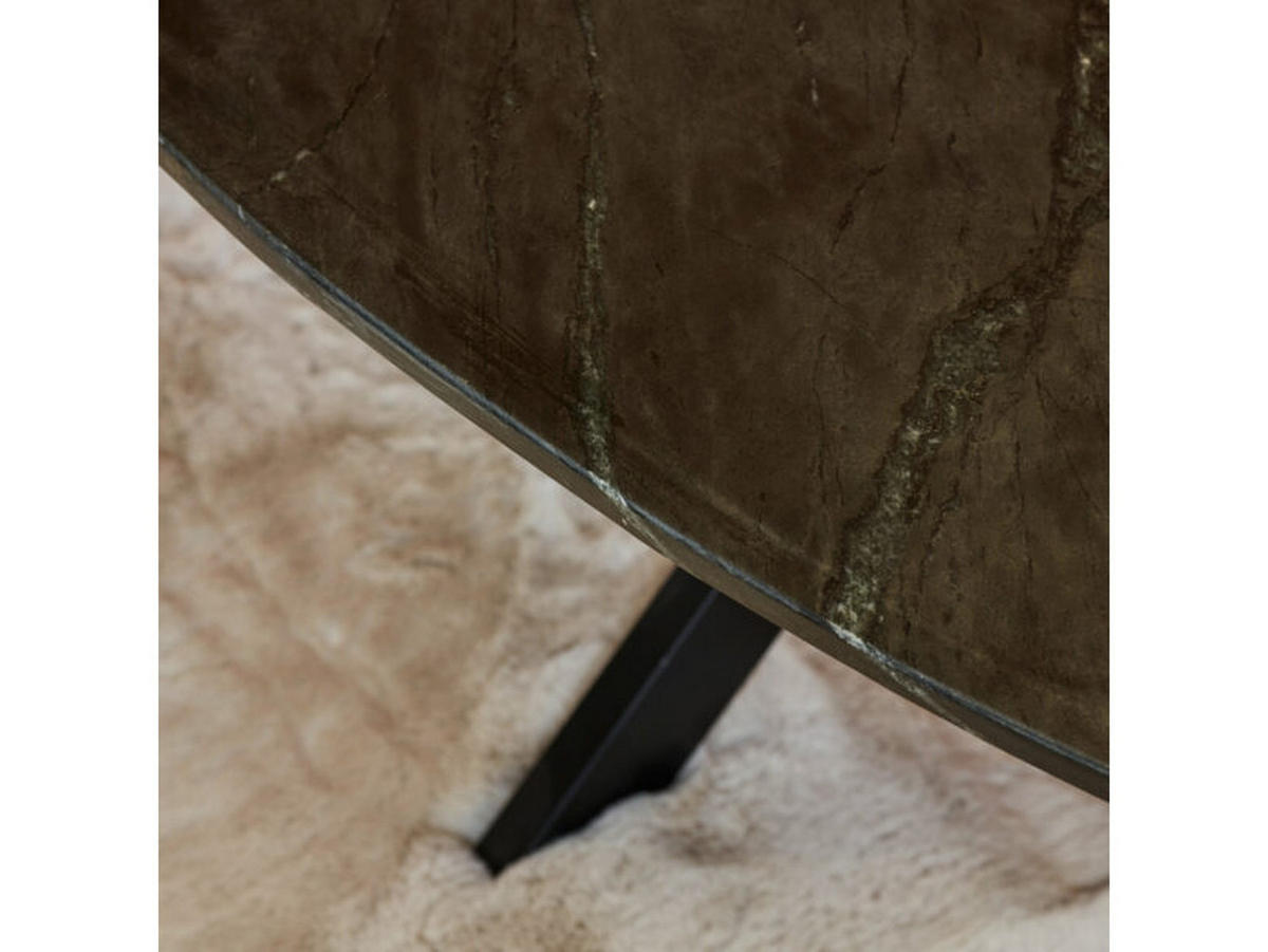 COUCHTISCH Menza Marmor 130 cm / 70 cm Schwarz - Schwarz, Stein (70/130/46cm)