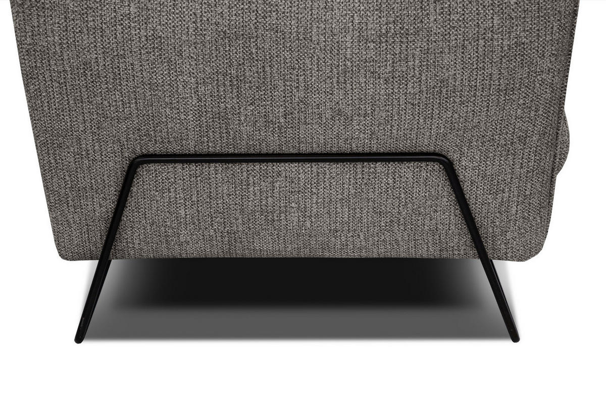 ECKSOFA HOSTEN 4-Sitzer, braun - Schwarz/Braun, Holzwerkstoff/Textil (269/158cm) - Courtois Laville