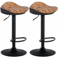 BARHOCKER 2er Set Alice natura - Schwarz/Naturfarben, Kunststoff/Metall (39/90/40cm) - TPFLiving