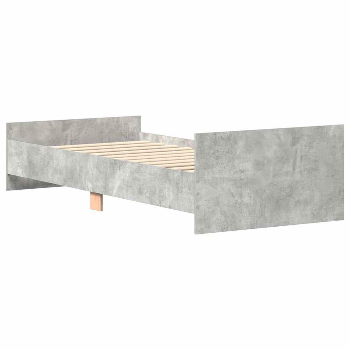 BETTGESTELL Betongrau 100/200 Cm Holzwerkstoff - Grau, Holzwerkstoff (100/200cm) - vidaXL