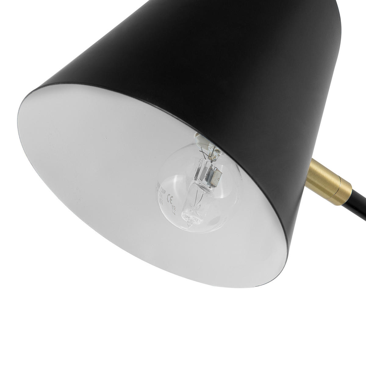 SCHREIBTISCHLAMPE Horton 16/15/56 cm - Schwarz, Metall (16/15/56cm) - Beliani