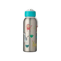 THERMOFLASCHE FLIP-UP Campus Animal Friends 350 ml - Türkis/Multicolor, Metall (0.35L) - Mepal
