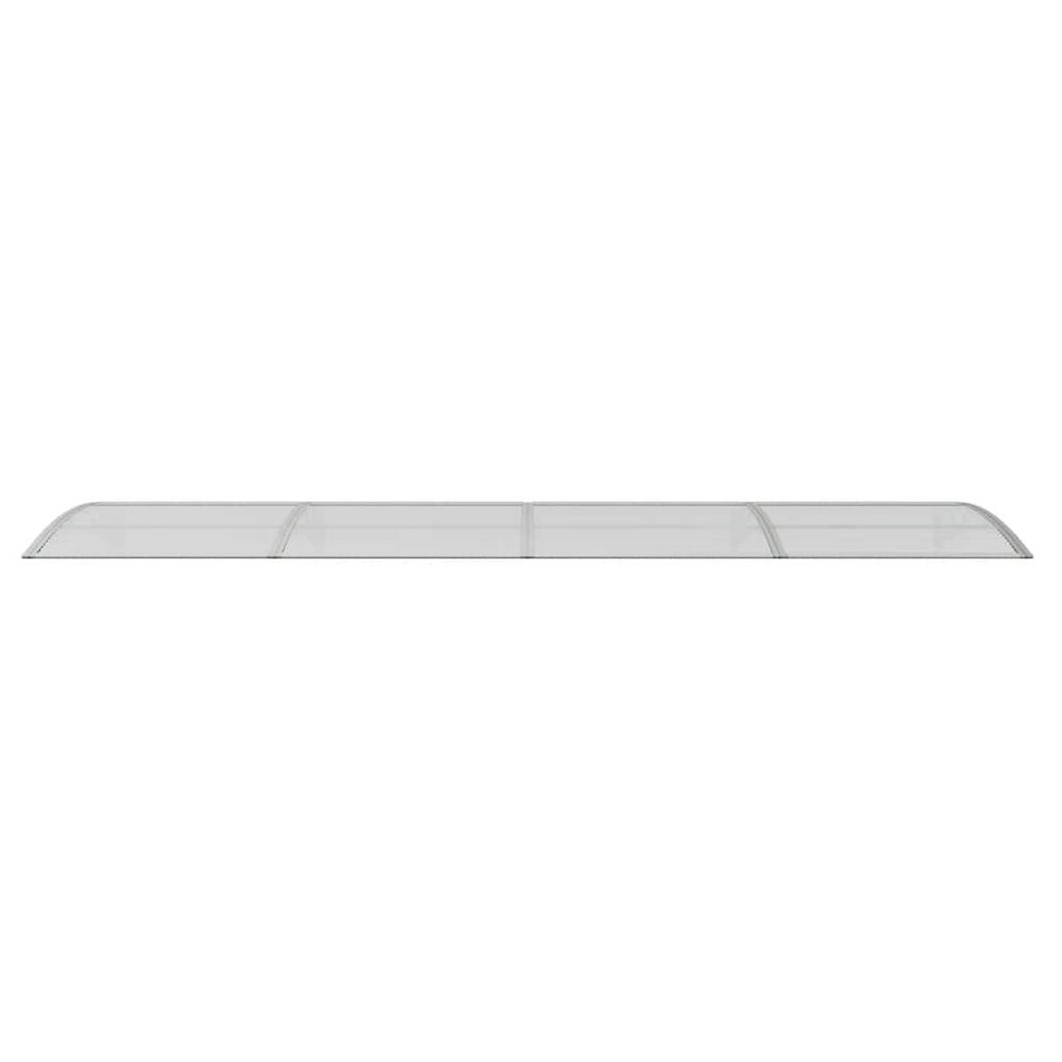 TÜRVORDACH Grau 400/100 Cm Polycarbonat - Grau, Kunststoff (100/25/400cm) - vidaXL