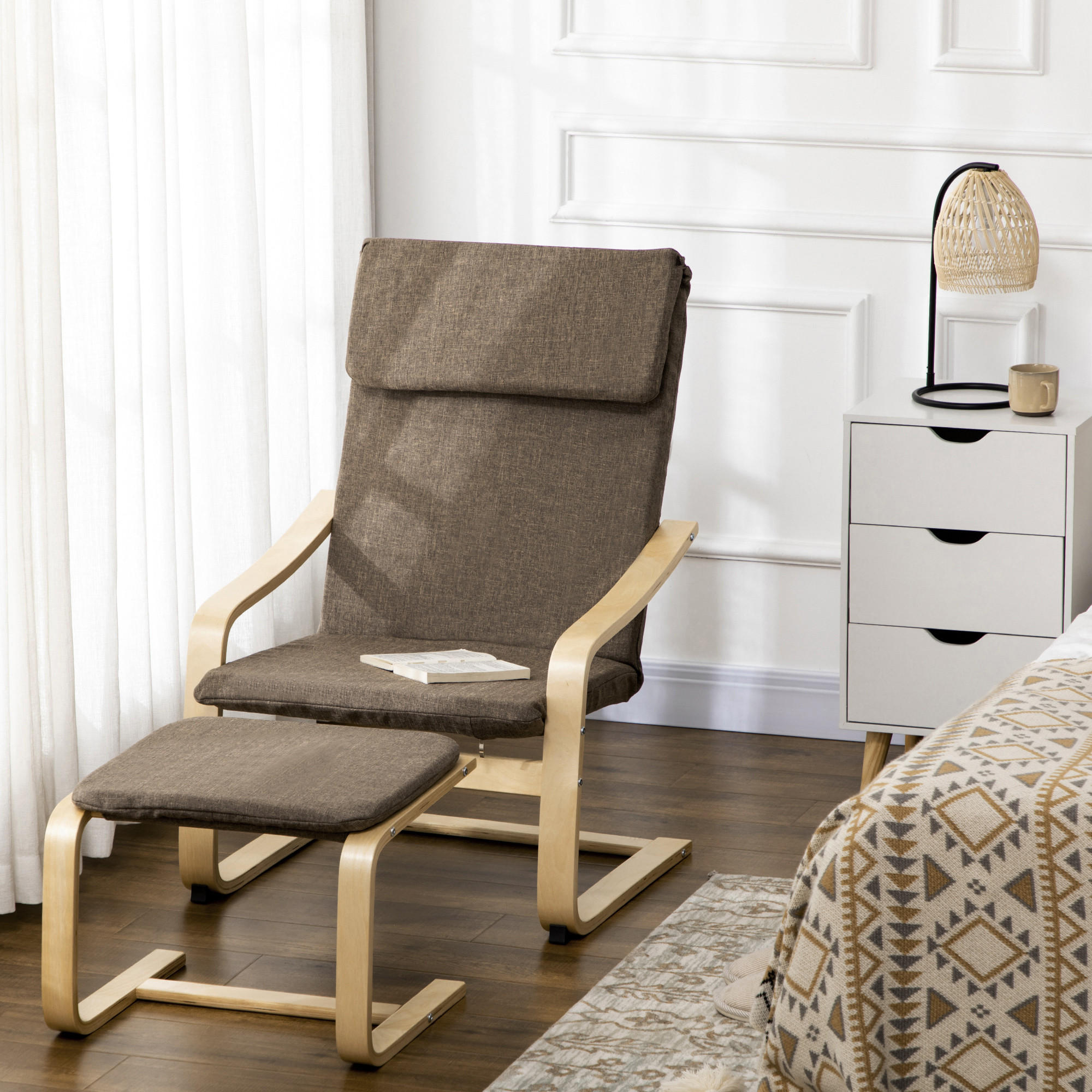 RELAXSESSELSET Braun - Braun, Kunststoff (80/99/66.5cm) - HOMCOM