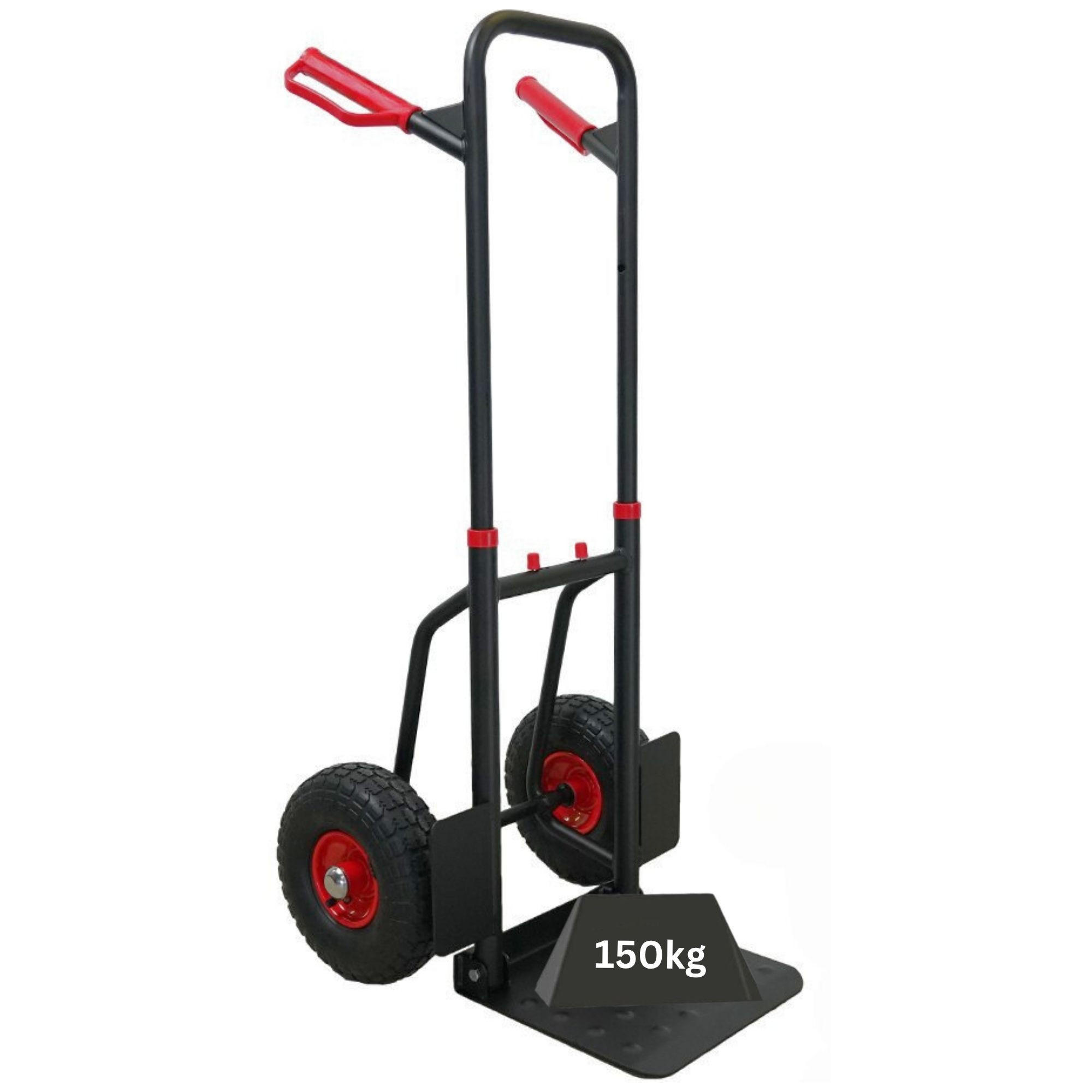 SACKKARRE Taurus 150 110x50x57cm Traglast 150kg Griff, Klappbar, Stahl Rot-Schwarz - Schwarz, Metall (57/50/110cm) - PROREGAL