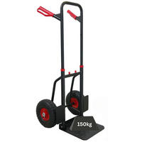 SACKKARRE Taurus 150 110x50x57cm Traglast 150kg Griff, Klappbar, Stahl Rot-Schwarz - Schwarz, Metall (57/50/110cm) - PROREGAL