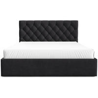 POLSTERBETT Aurevia Graphitgrau Samtbezug 180x200 cm - Graphitfarben, Textil (180/200cm) - Selsey