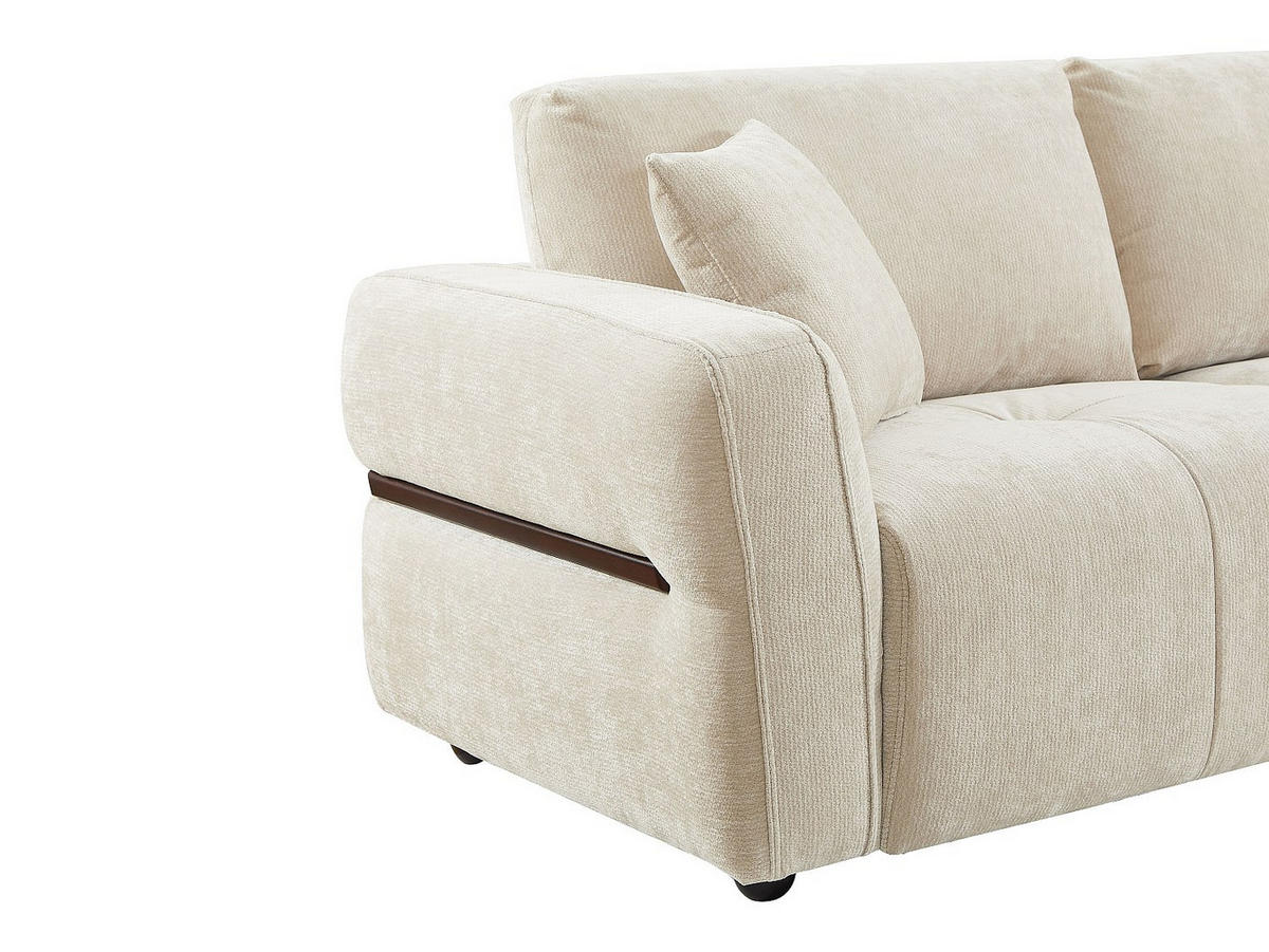 SOFA ohne Schlafmöglichkeit - -Sitzer - Stoff - Beige - - Beige, Textil (296/85/157cm) - Vente-Unique