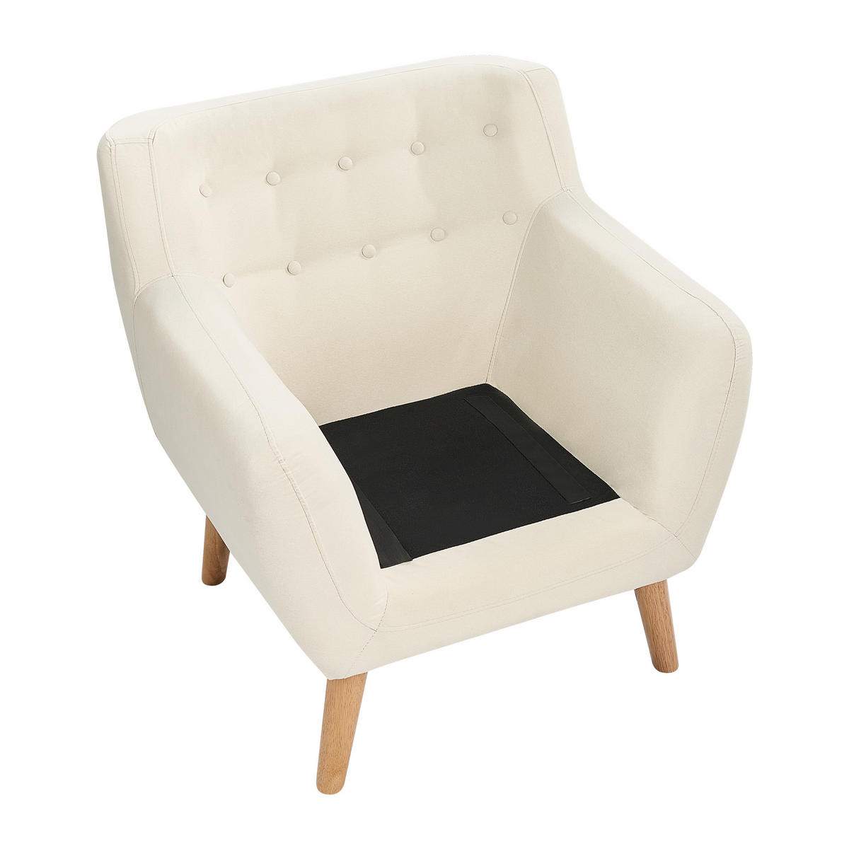 SESSEL Helles Beige Motala - Hellbraun/Beige, Textil (77/76/80cm) - Beliani