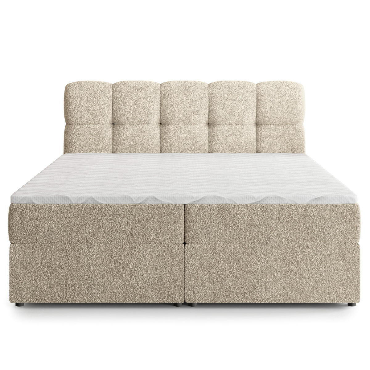 POSTEL Boxspring MERU 160x200 cm Krémová - krémová, kompozitní dřevo/textil (160/200cm) - MASSENO