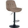 BARHOCKER Stoff taupe - Taupe/Schwarz, Textil (46/92/54cm) - CLP