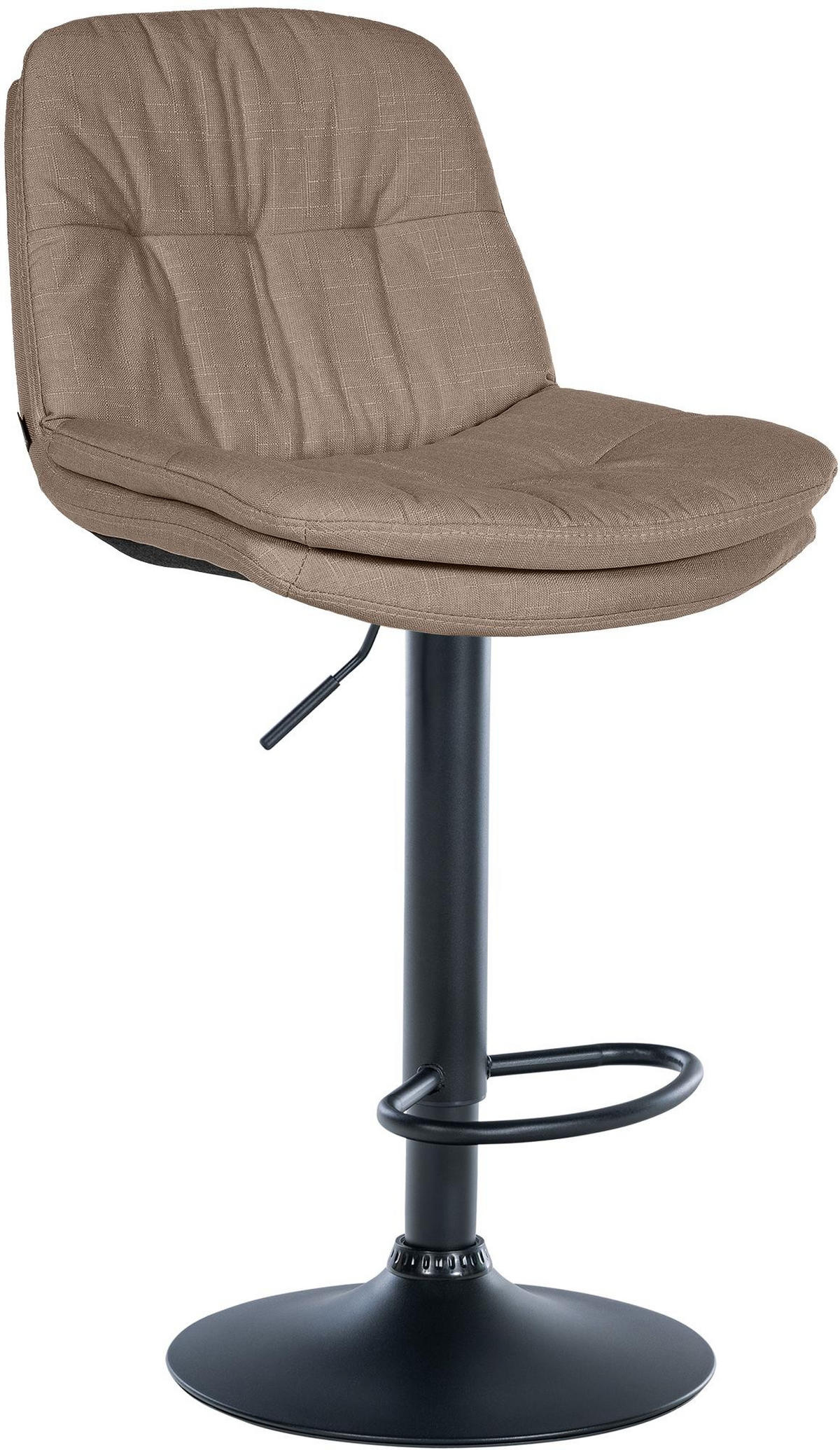 BARHOCKER Stoff taupe - Taupe/Schwarz, Textil (46/92/54cm) - CLP