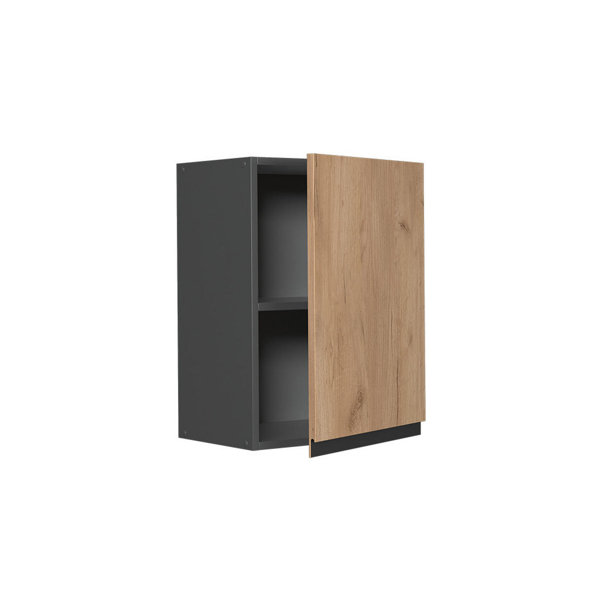 HÄNGESCHRANK R-Line Goldkraft Eiche 45 cm J-Shape - Honigeiche/Anthrazit, Holzwerkstoff (45/60/31cm) - Vicco