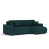 ECKSOFA MIT SCHLAFFUNKTION Bodega Grün Webstoff - Schwarz/Grün, Holz/Holzwerkstoff (235/138cm) - Maison de Reve