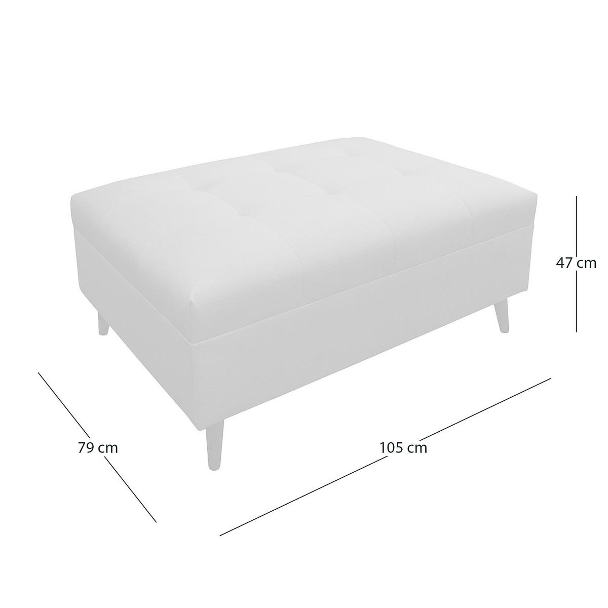 ECKSOFA mit Hocker - Dunkelgrün, Holz/Birkenholz (247/174cm) - home24