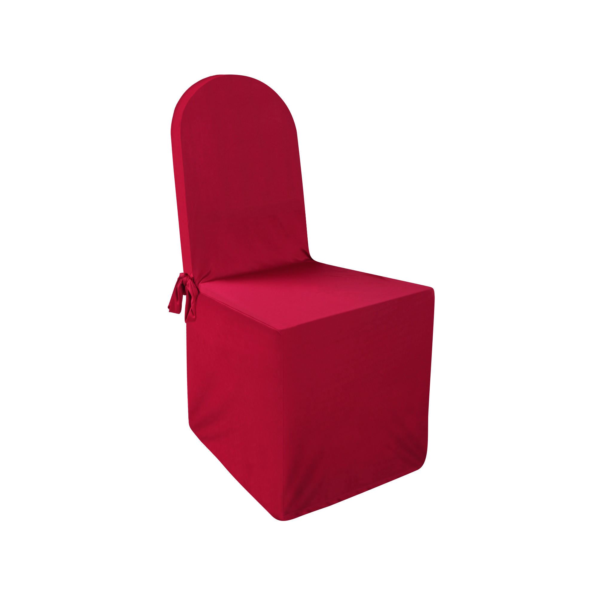 STUHLHUSSE ( Rot ) - Stretchhusse für runde Stuhllehnen - ( 45 cm x 96 cm ) elastischer Bankett Stuhlbezug - Rot, Textil (45/96cm) - Bestlivings