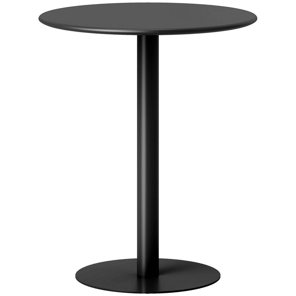 ESSTISCH, Runder Küchentisch für 2 Personen, Moderner Esszimmertisch, Schwarz - Schwarz, Metall (60/60/72cm) - HOMCOM