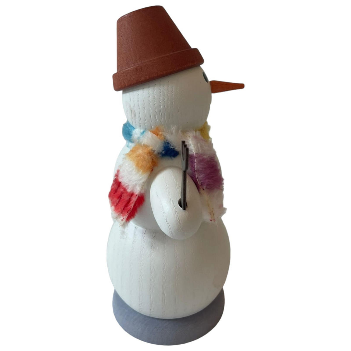 RÄUCHERFIGUR Räuchermännchen Schneemann mit Bratapfel 13 cm - Multicolor, Holz (6/13/10cm)