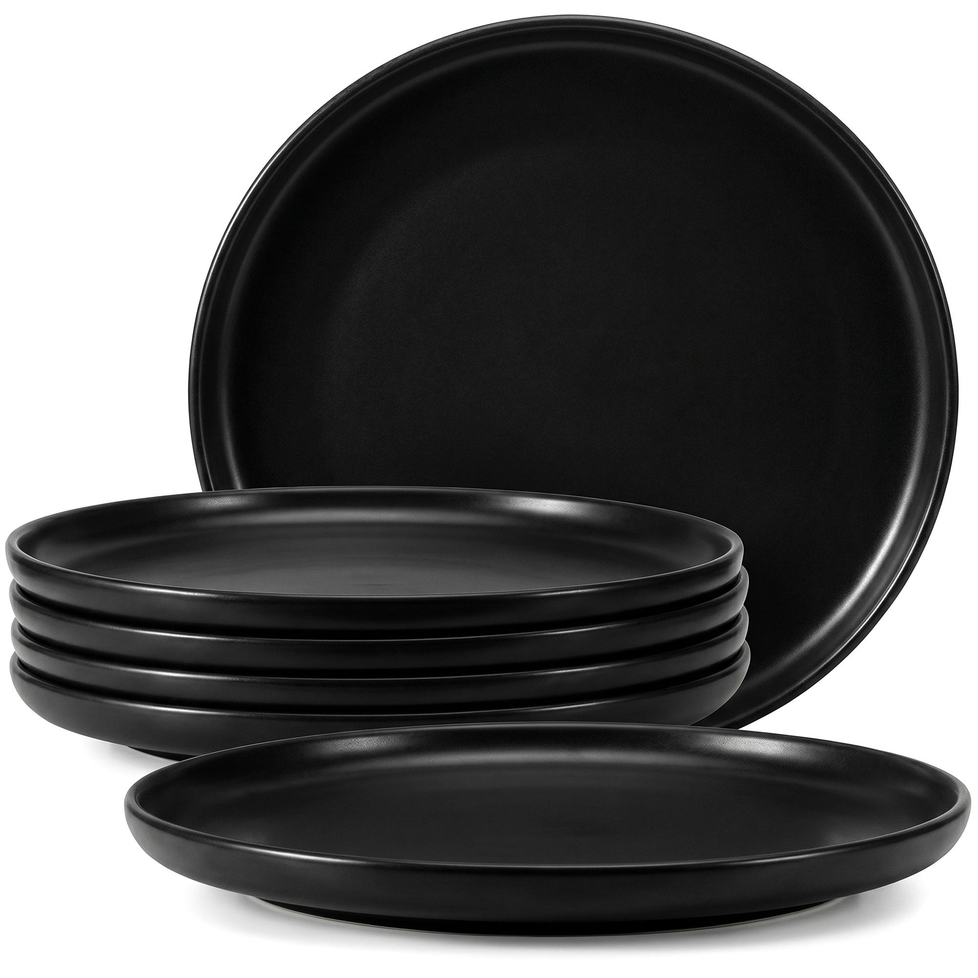TELLER-SET VICTO 6-tlg Speiseteller, matt schwarz - Schwarz, Keramik (27cm) - KONSIMO®