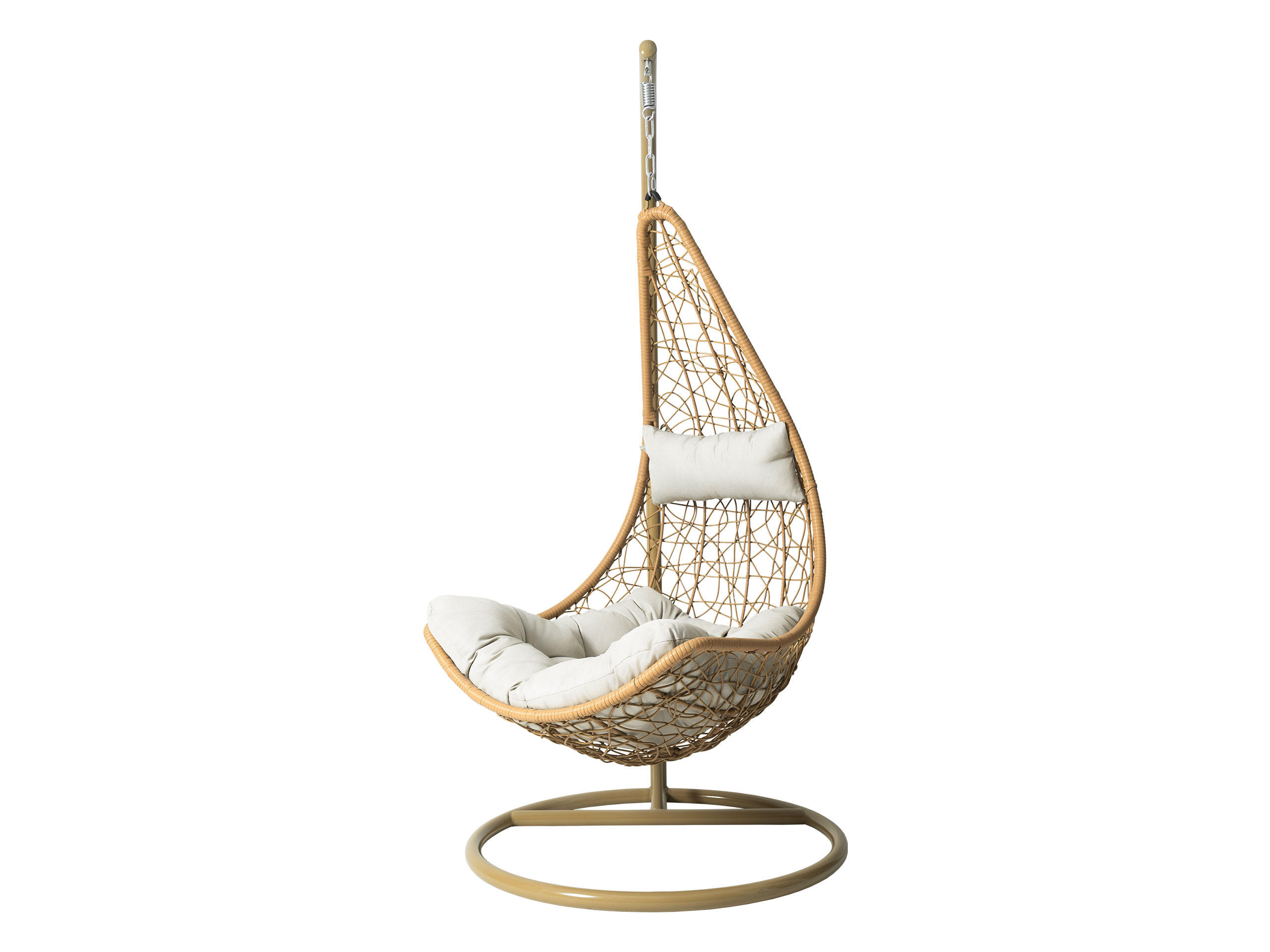 HÄNGESESSEL Boho - Beige/Braun, Metall (95/195/95cm) - MIRJAN24