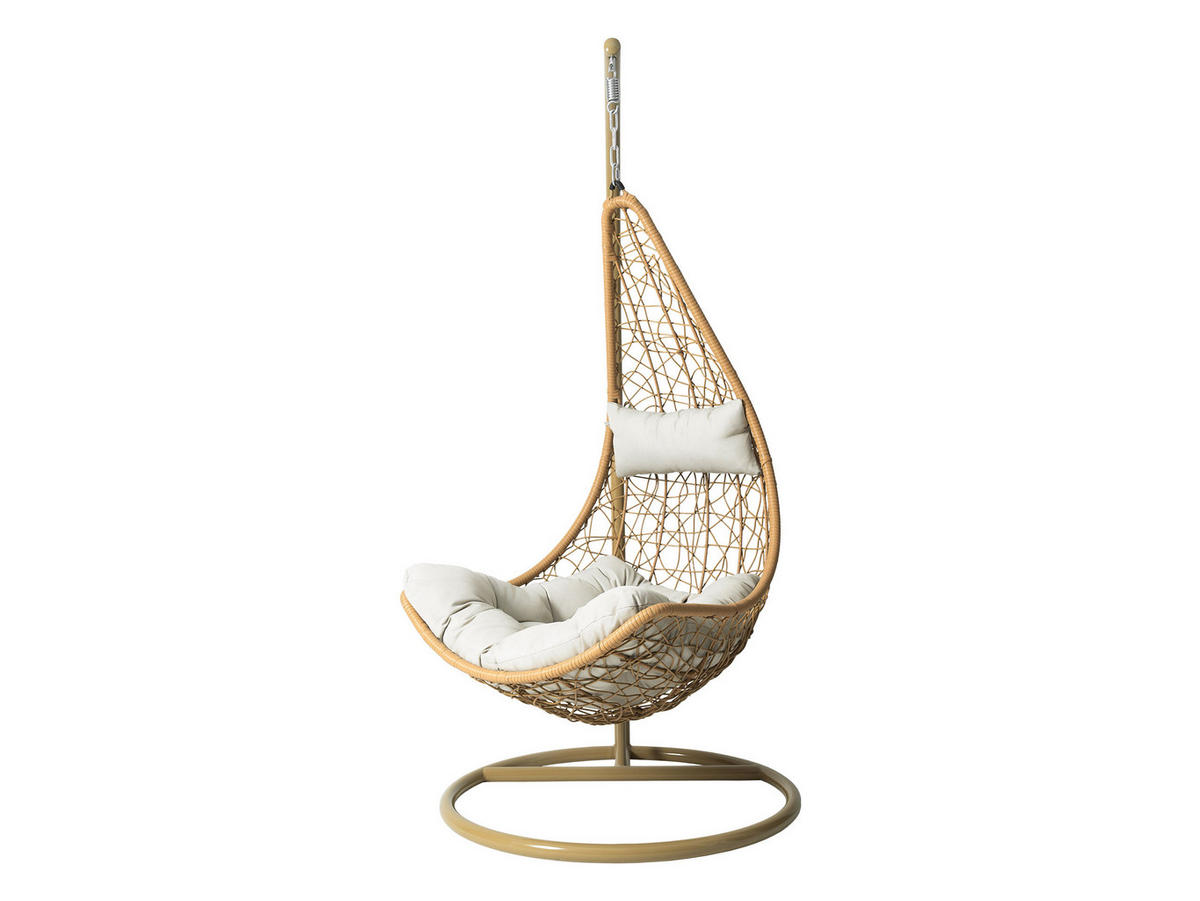 HÄNGESESSEL Boho - Beige/Braun, Metall (95/195/95cm) - MIRJAN24