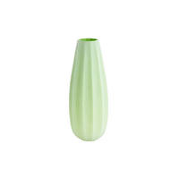 GLASVASE BRADLEY Ø17,5x44,5 cm, Glas, Mintgrün - Mintgrün, Glas (17.5/44.5cm) - Light & Living