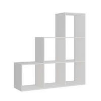 TREPPENREGAL Theresa Weiß 104 x 108 cm 6 Fächer - Weiß, Holzwerkstoff (104/108/29cm) - Vicco